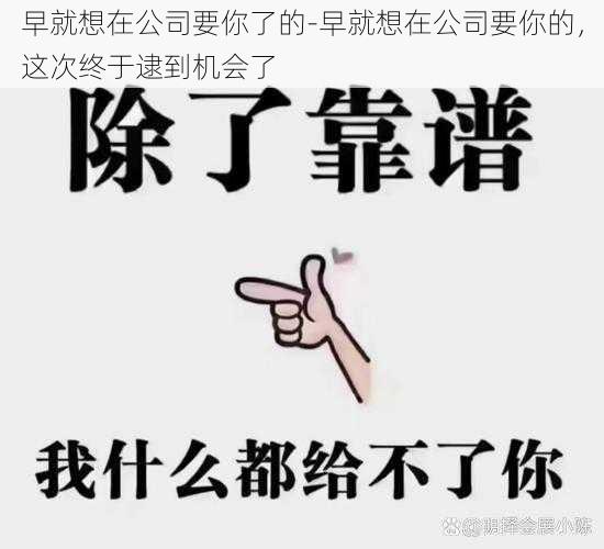 早就想在公司要你了的-早就想在公司要你的，这次终于逮到机会了