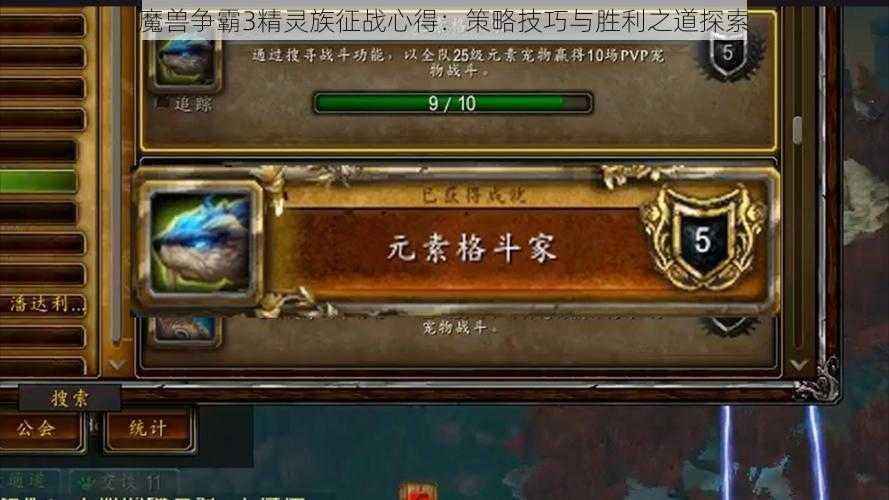 魔兽争霸3精灵族征战心得：策略技巧与胜利之道探索