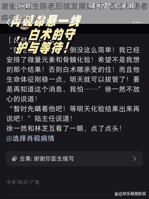 谢谢你医生陈老后续发展如何？医生和患者将何去何从？