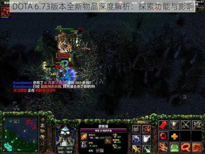 DOTA 6.73版本全新物品深度解析：探索功能与影响